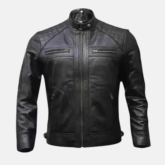 Cafe Racer Style Jacket Men's Sheepskin Butter Soft Leather: Vintage Handmade Motorcycle Biker Style