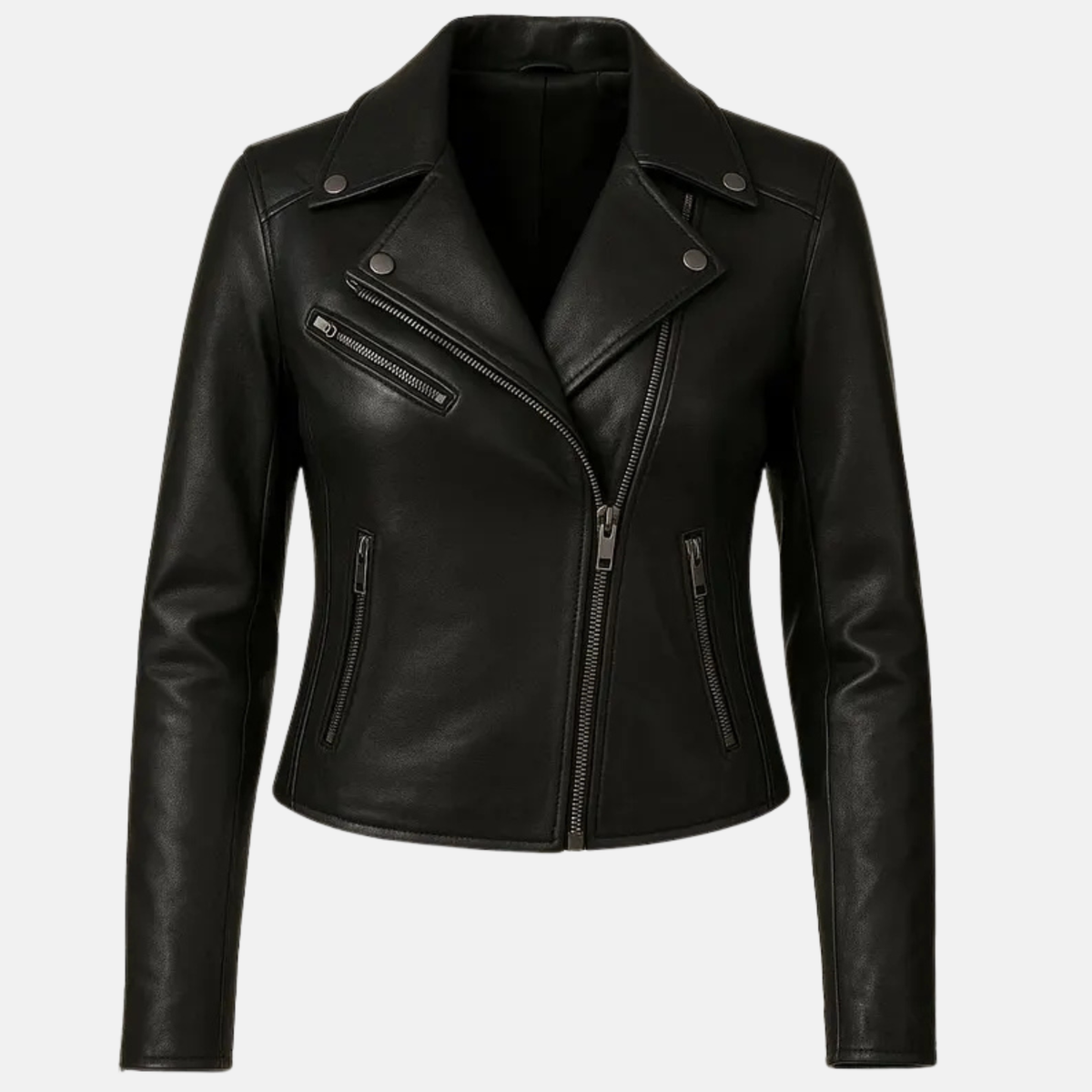 Women’s Genuine Leather Jacket – 100% Real Leather Fashion Outerwear