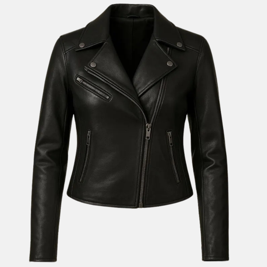Women’s Genuine Leather Jacket – 100% Real Leather Fashion Outerwear