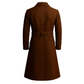 Men's Handmade Brown Suede Leather Trench Coat: Vintage Belted Winter Outerwear