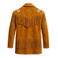 Handmade Leather Fringe Western Jacket for Men, Vintage Cowboy Style Classic Timeless Wear