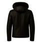 Men’s Handmade Leather Jacket with Fur Hood – Genuine Warm Lined Winter Coat