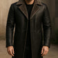 Men’s Genuine Leather Bomber Jacket – Classic Winter Leather Outerwear, Warm & Stylish Coat