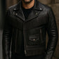 Men’s Black Fringe Jacket Western Leather Cowboy Coat Handmade Vintage Rodeo Style