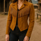 Women’s Western Fringe Jacket Suede Cowgirl Coat Handmade Vintage Rodeo Style