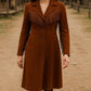 Women’s Western Suede Fringe Coat Long Cowboy Jacket Vintage Brown Leather Style