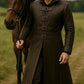 Handmade Men's Brown Leather Hooded Trench Coat: Gothic Medieval Overcoat