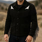 Handmade Leather Fringe Western Jacket for Men, Vintage Cowboy Style with Classic Fringe Design