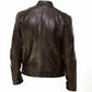 Handmade Vintage Style Leather Biker Jacket: Cowhide or Sheepskin