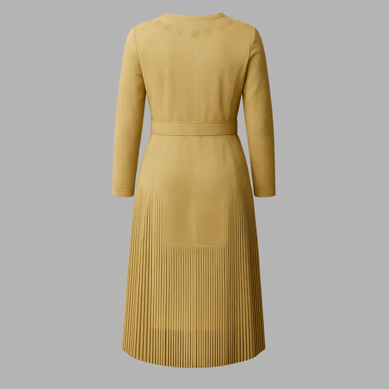 Handmade Suede Fringe Midi Dress: Western Cowgirl Rodeo Outfit