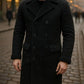 Handmade Genuine Leather Men's Overcoat: Vintage Style Long coat