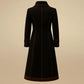 Handmade Black Suede Leather Trench Coat: Women's Double Breasted Winter Outerwear